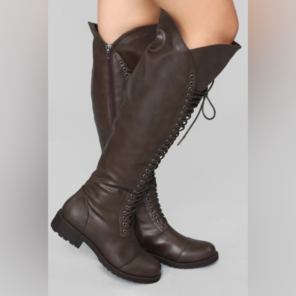 Street Style Brown Lace-Up Boots NEW 🏷️